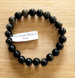 Bracelet en Obsidienne dorée 8mm - Pierres de Terre Happy
