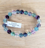 Bracelet 8mm en Fluorine multicolore - Pierres de Terre Happy