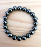 Bracelet en Hématite 10mm - Pierres de Terre Happy