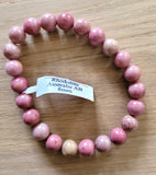 Bracelet en Rhodonite 8mm AB - Pierres de Terre Happy
