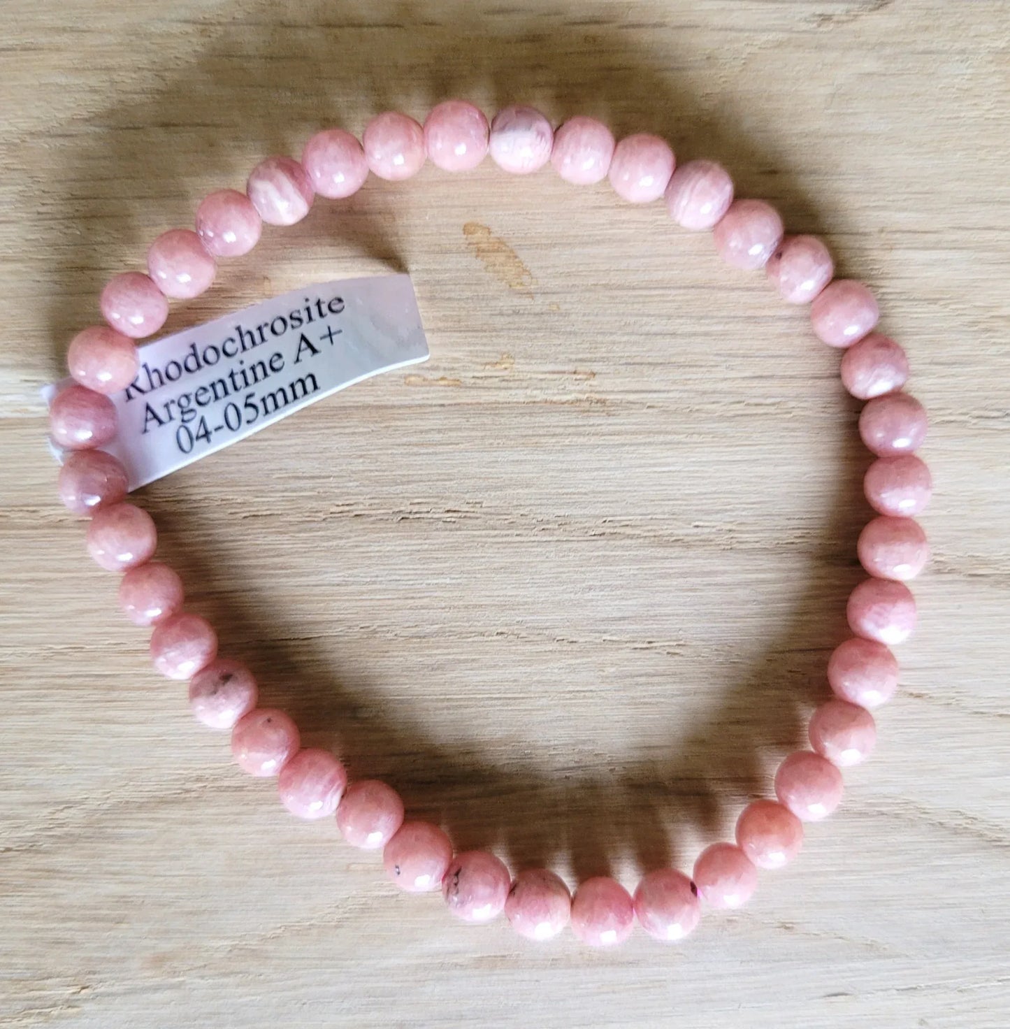 Bracelet en Rhodochrosite 6.5/7.5mm - Pierres de Terre Happy