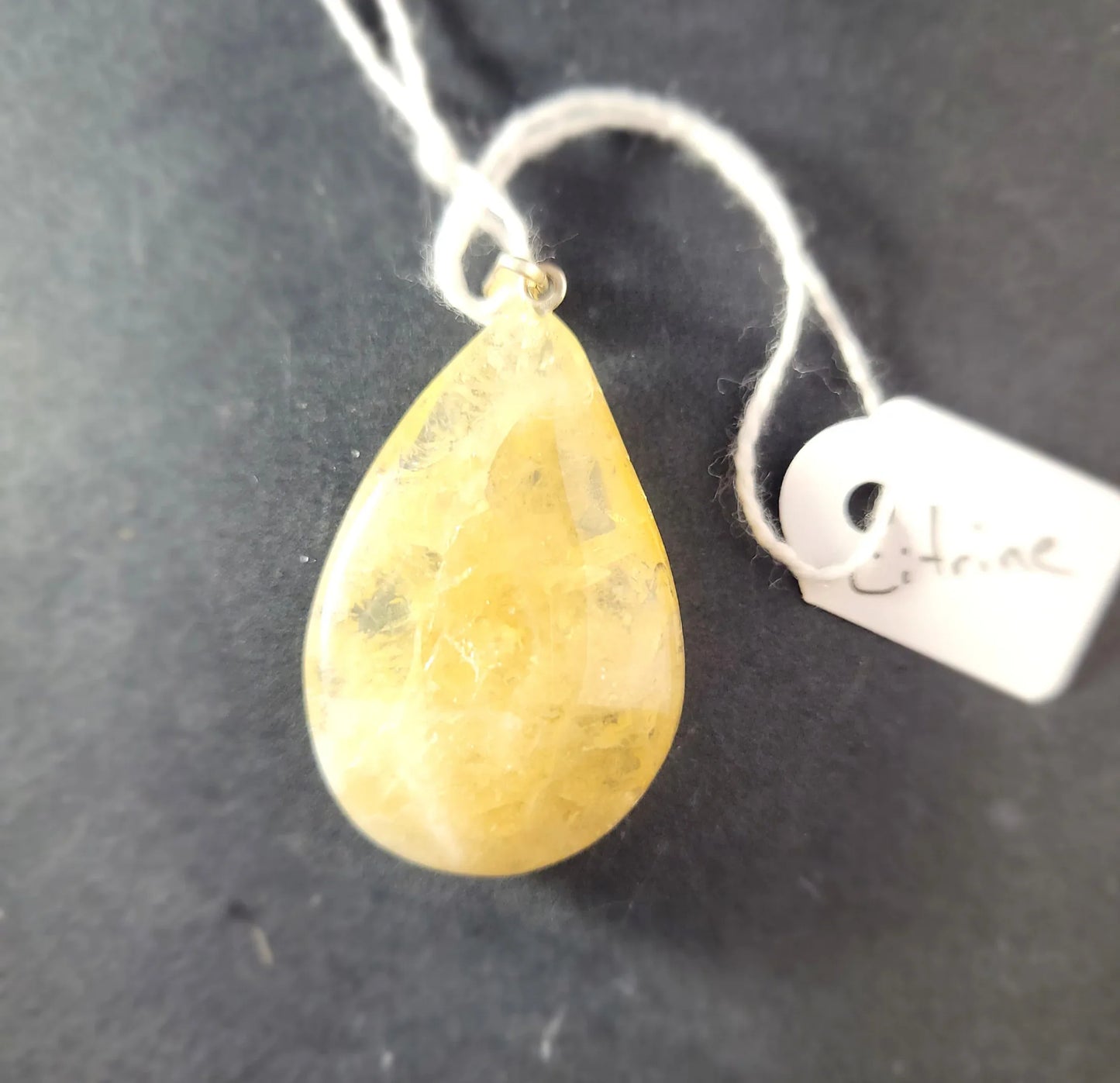 Pendentif goutte en Citrine - Pierres de Terre Happy
