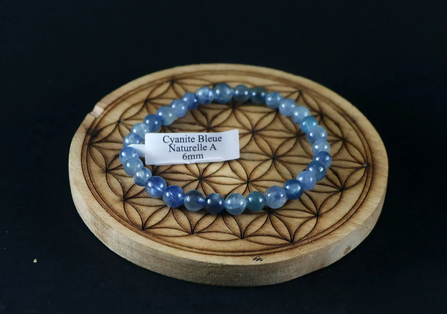 Bracelet en Cyanite bleue A 6mm - Pierres de Terre Happy
