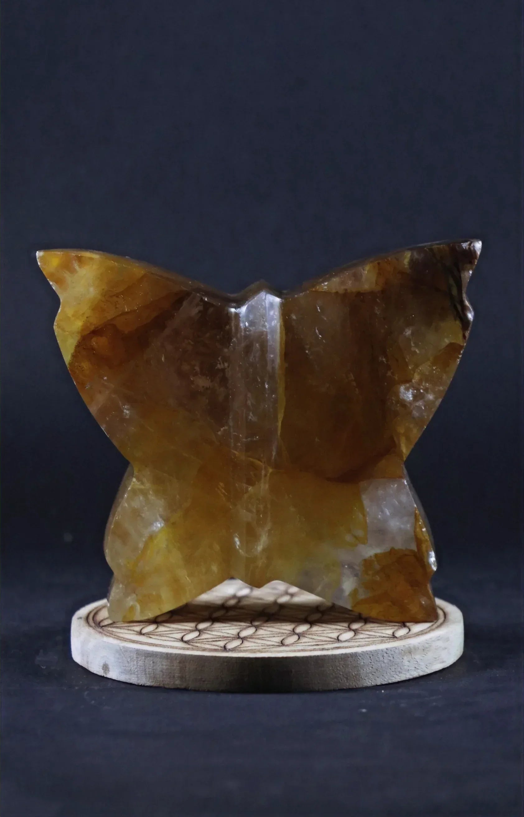 Papillon en quartz hématoïde - Pierres de Terre Happy