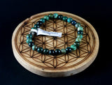 Bracelet en Chrysocolle 8mm AA Pérou - Pierres de Terre Happy