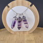 Pendentif doubles pointes en Fluorine multicolore
