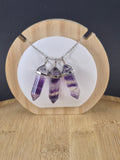 Pendentif doubles pointes en Fluorine multicolore