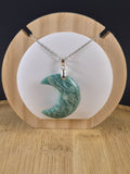 Pendentif lune en Amazonite