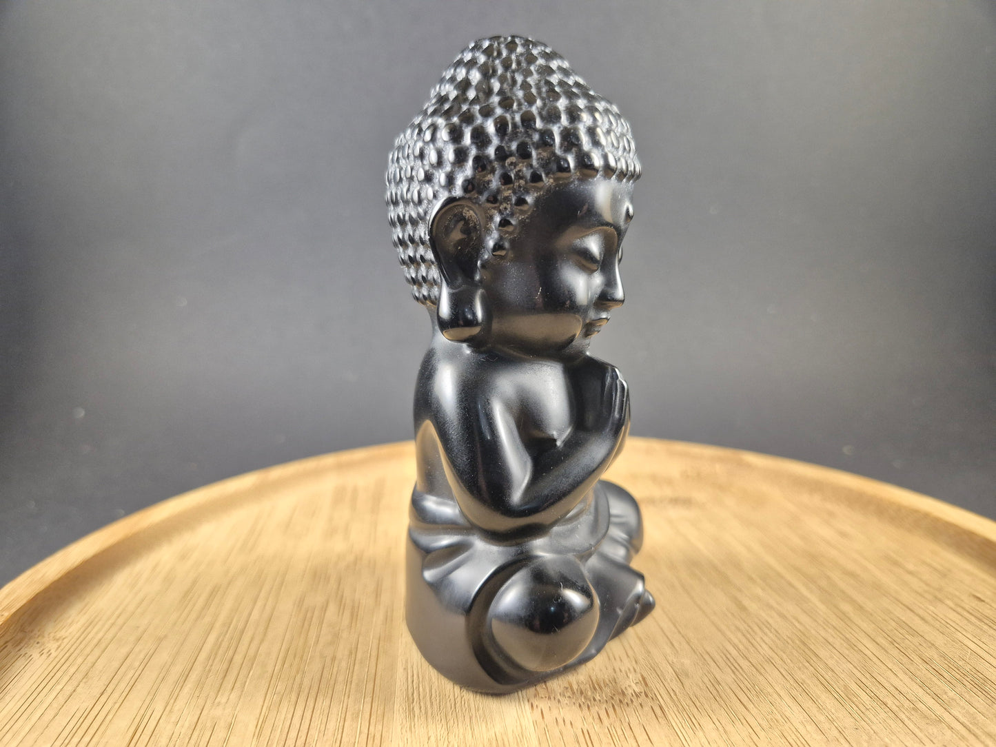 Bouddha indien en Obsidienne Noire
