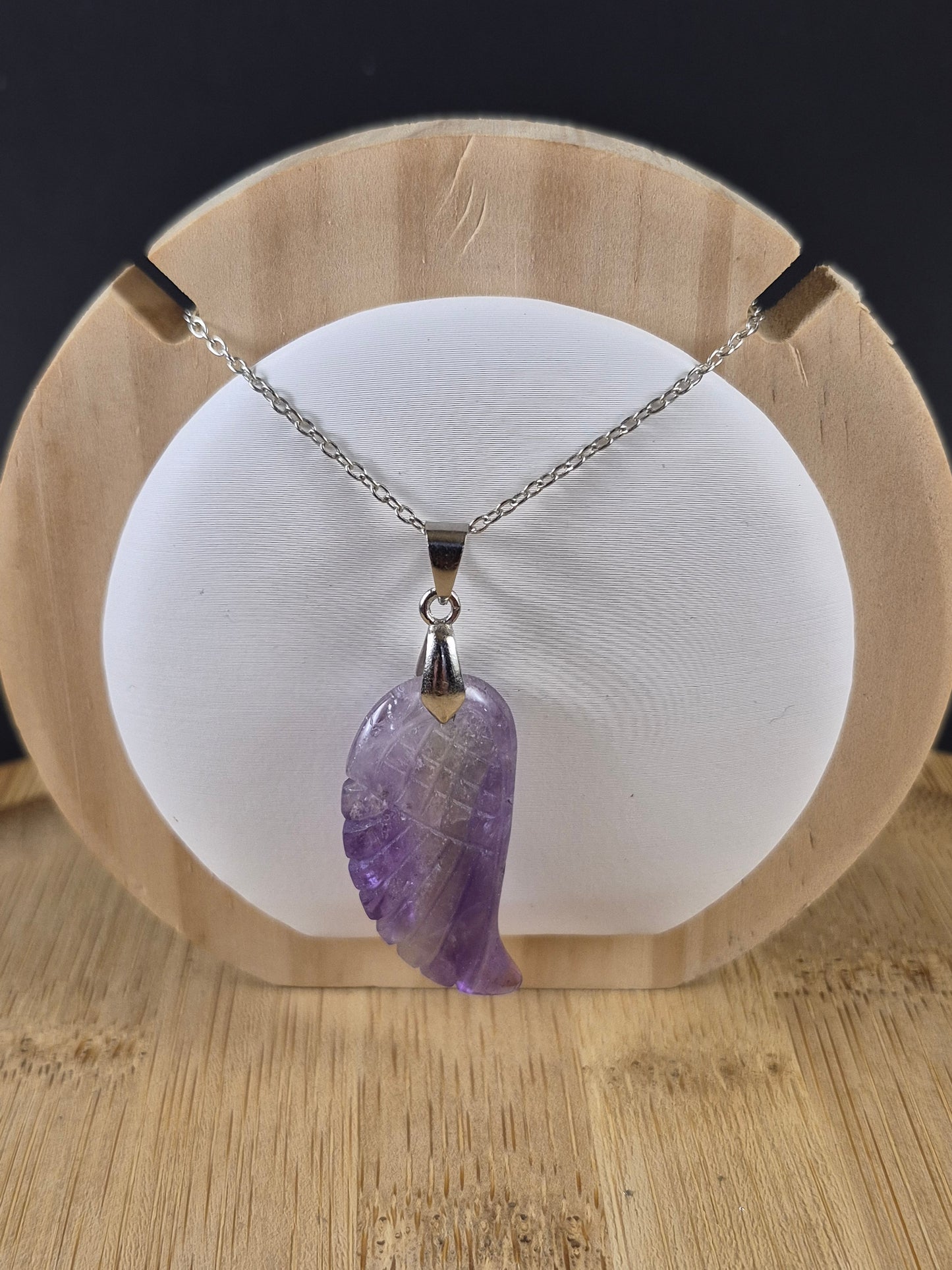 Pendentif aile en Améthyste