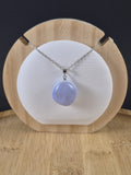 Pendentif en Calcédoïne bleue cristalisée