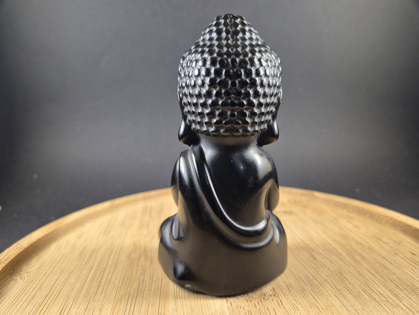 Bouddha indien en Obsidienne Noire