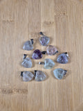 Pendentif coeurr en Fluorine multicolore