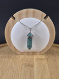 Pendentif pointe  en Apatite bleue