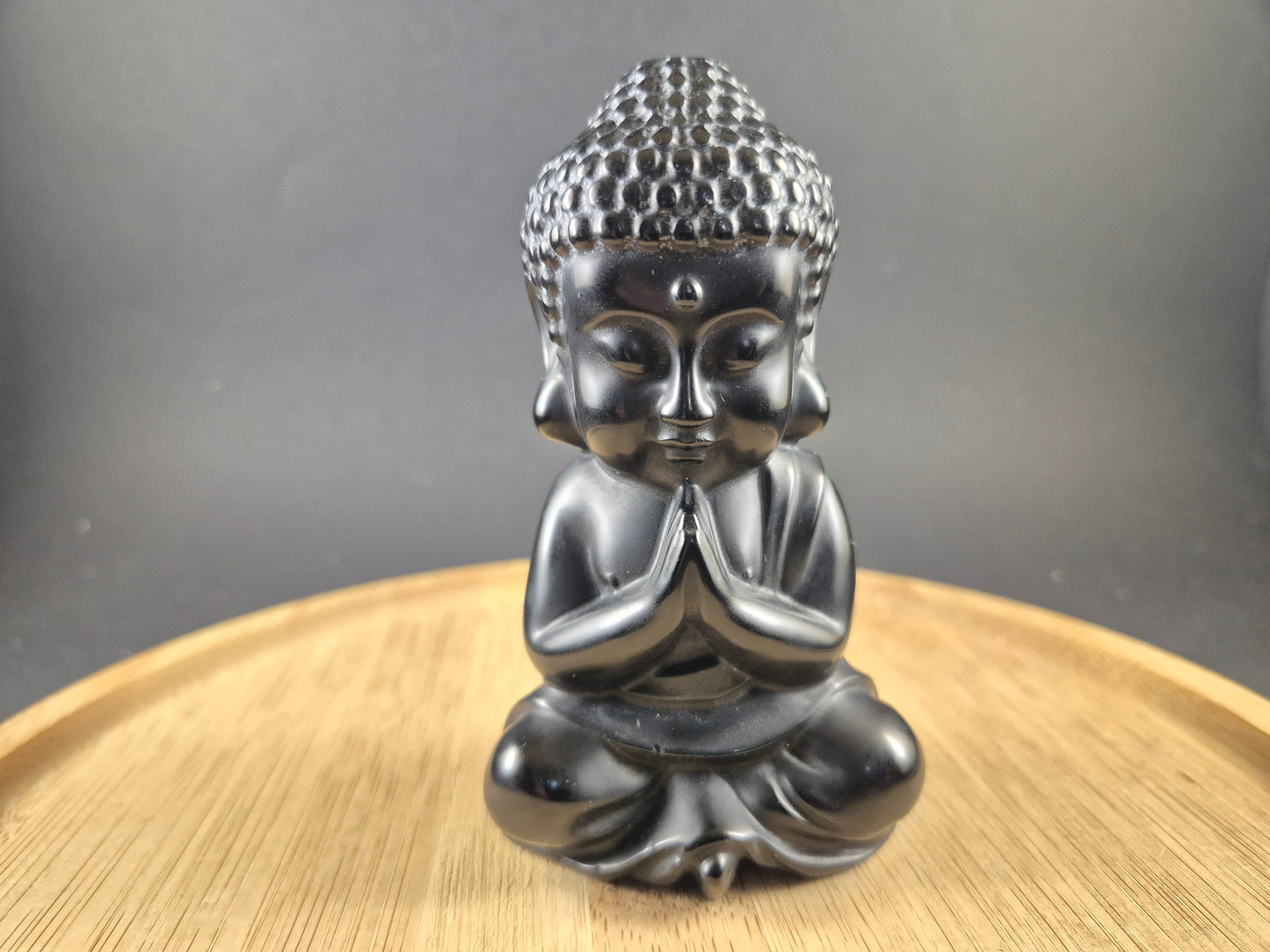 Bouddha indien en Obsidienne Noire