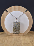 Pendentif rectangulaire en Jaspe Océan