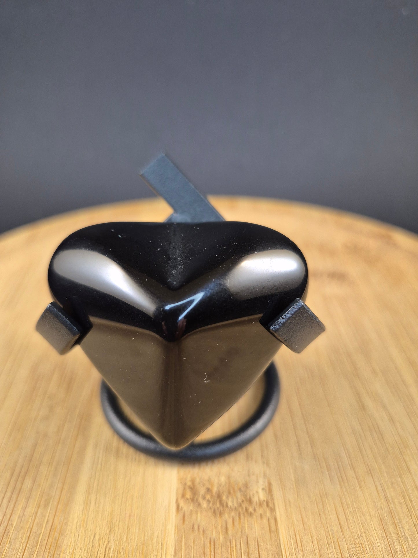 Coeur en Obsidienne oeil celeste 91g