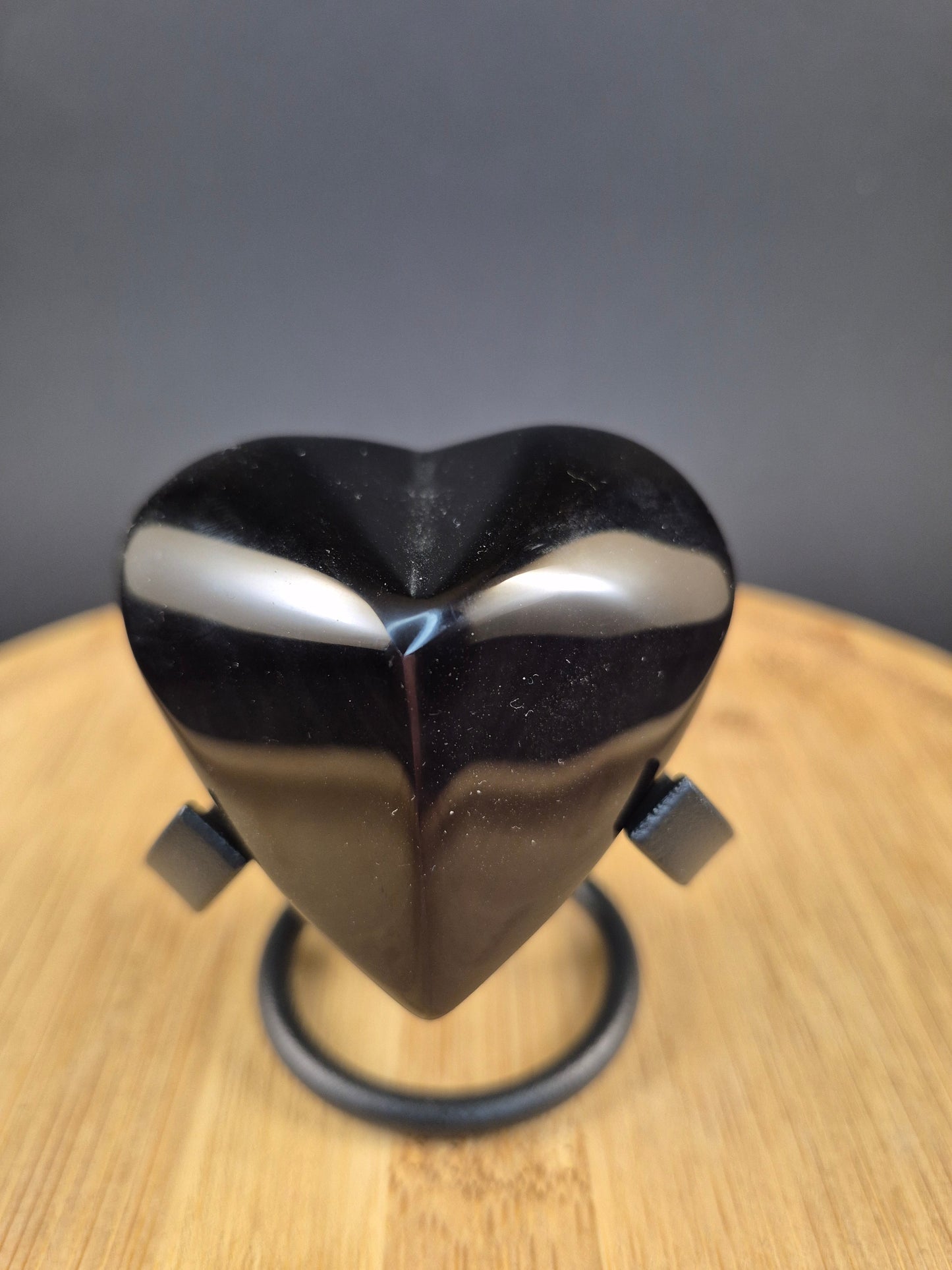 Coeur en Obsidienne oeil celeste 158g