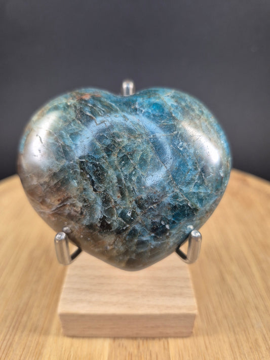 Coeur en Apatite bleue