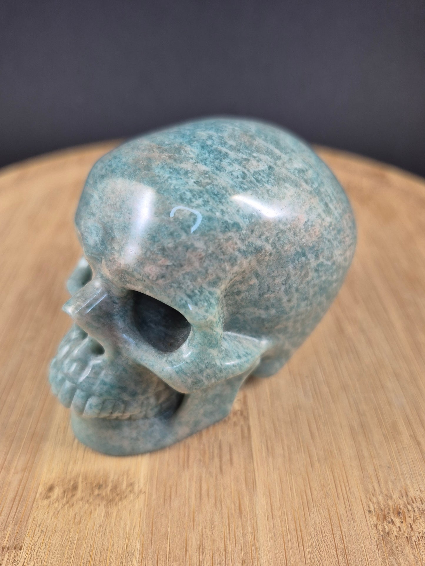 Crâne de Cristal en Amazonite 7,5cm