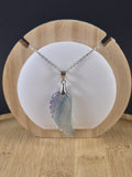 Pendentif aile en Fluorine multicolore