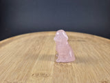 Chien en Quartz rose 198g