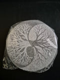 Plaque de dynamisation en Sélénite arbre Yin Yang